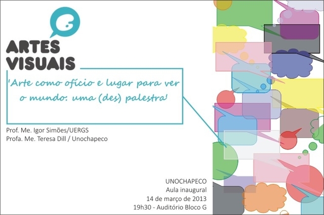 Aula inaugural do curso de Artes Visuais