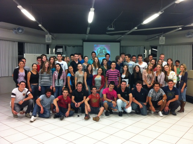 Recepção aos calouros do curso no campus Chapecó