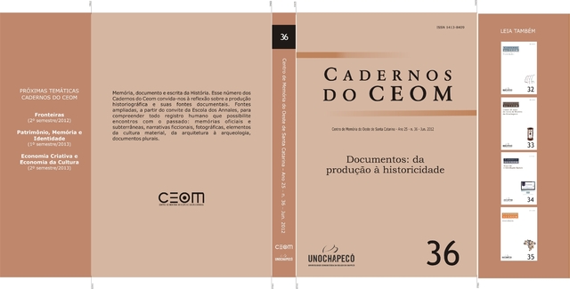 Revista Cadernos do CEOM terá nova capa